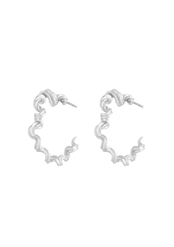 Alchemy Gilded Hoop Earrings - Silver