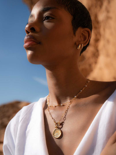Rising Sun Necklace - Gold Plating