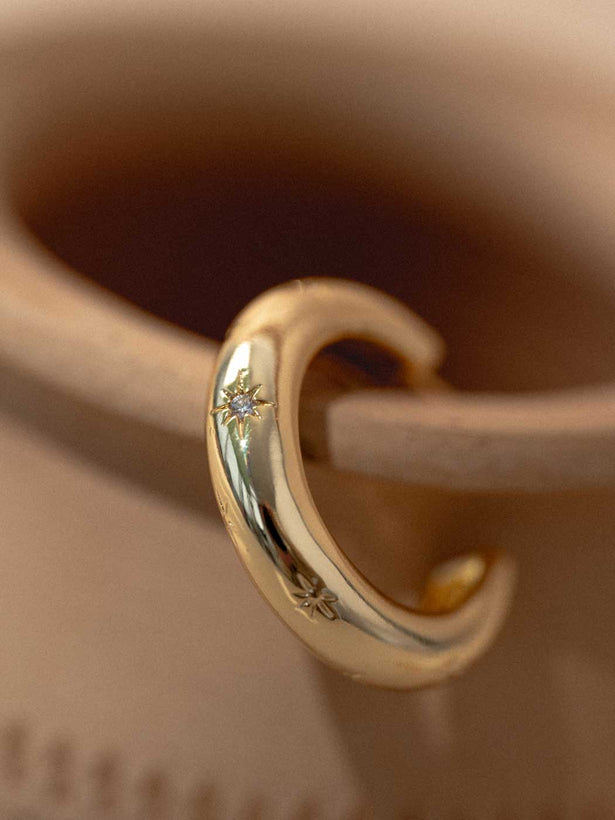 Aster Hoops - Gold Plating