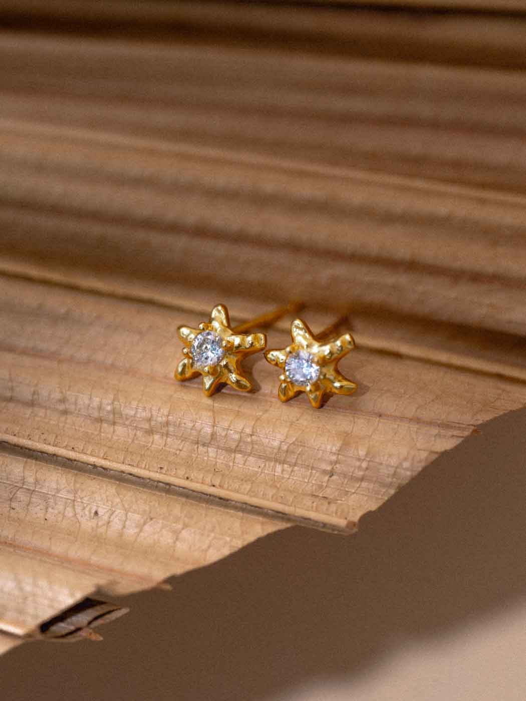 Aster Star Studs - Gold Plating