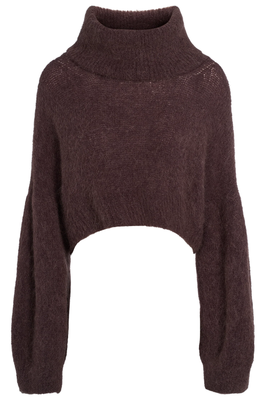Andrea Cropped Rollneck - Cocoa