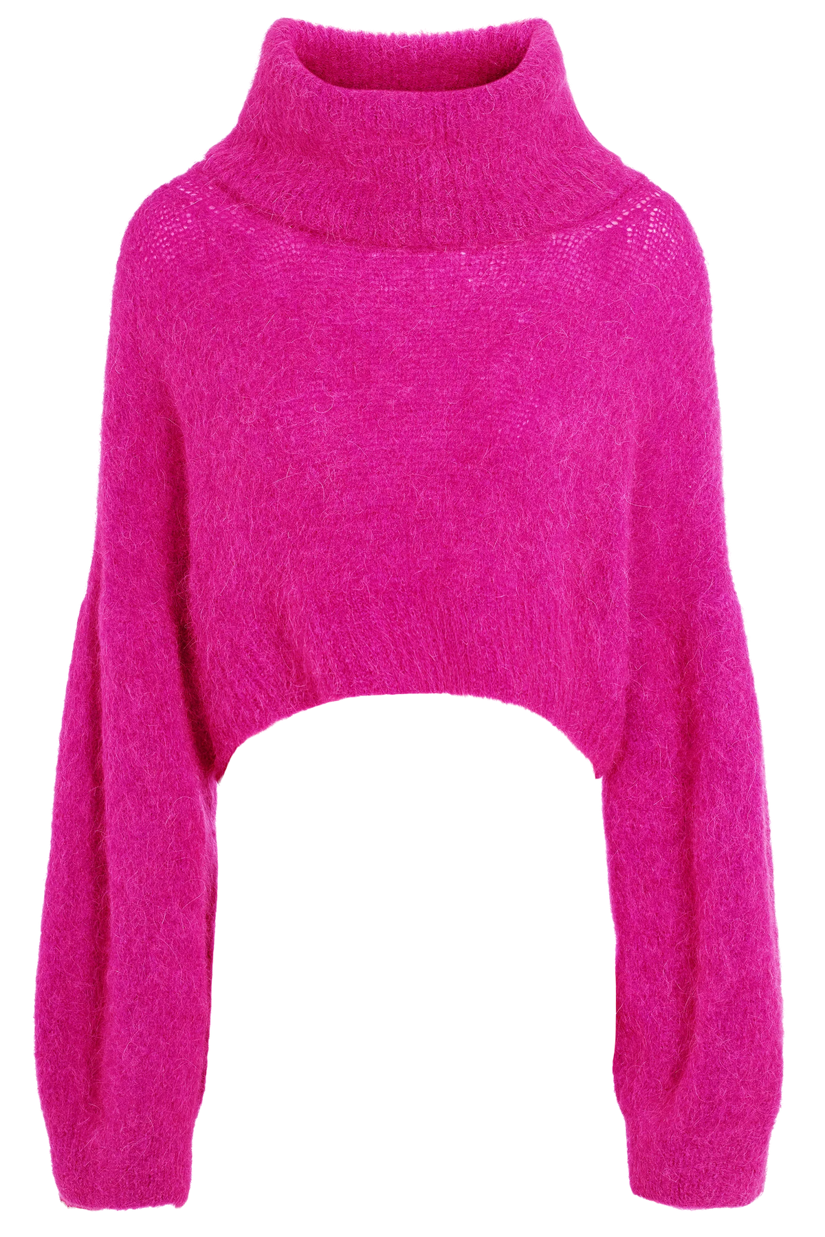 Andrea Cropped Rollneck - Neon Pink