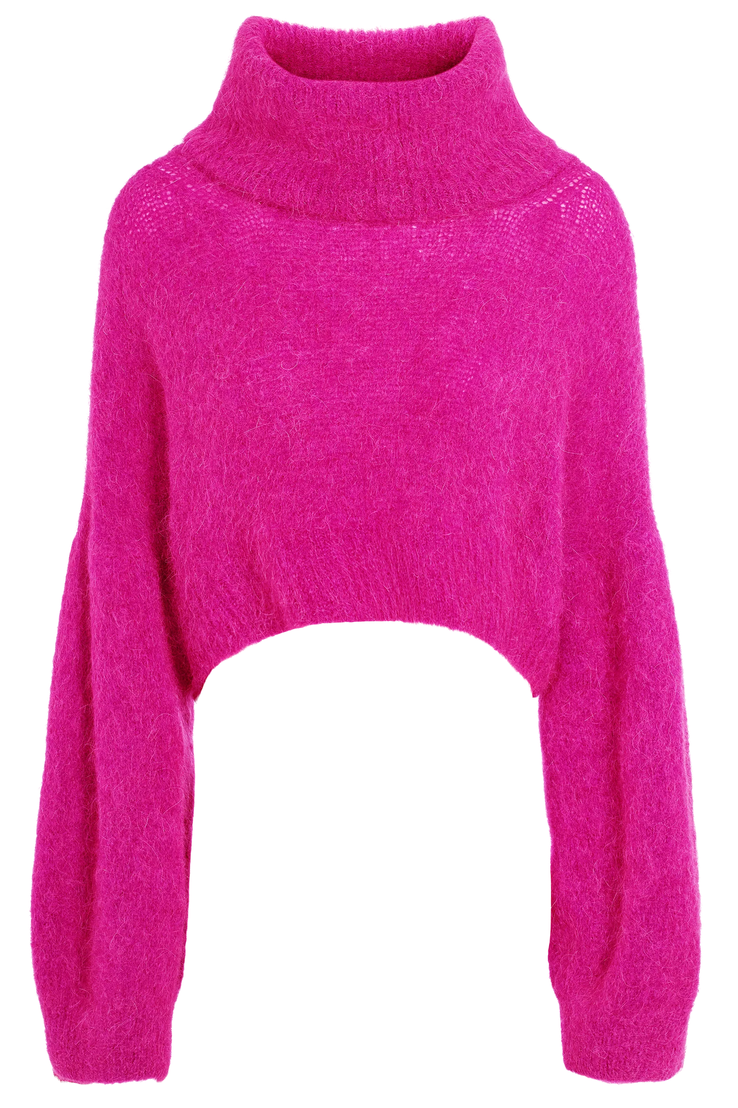 Andrea Cropped Rollneck - Neon Pink