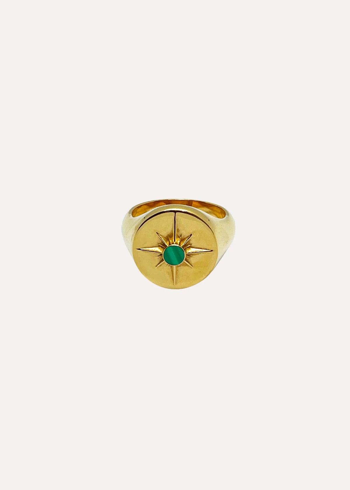 Astrid Ring - Gold/Green Malachite