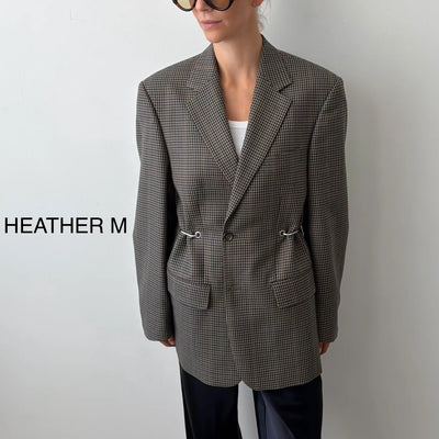 Hardware Front Blazer - Checked