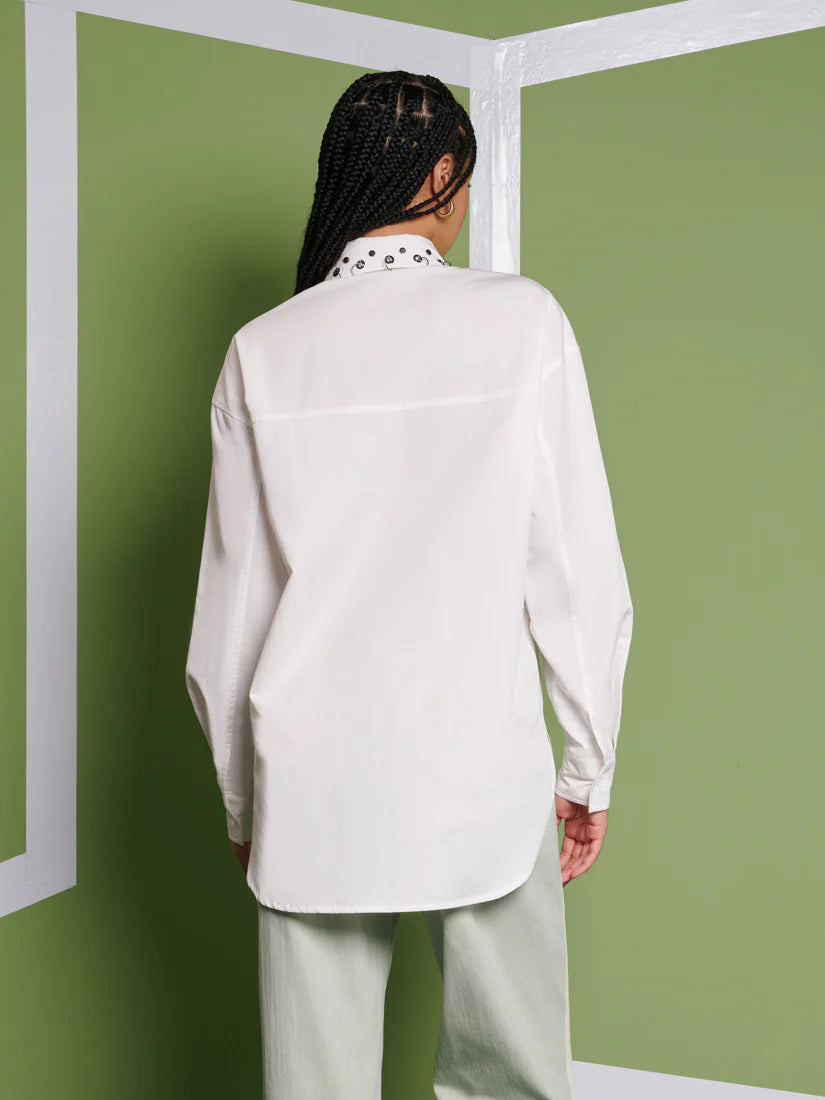 Maria Oversized Shirt - Pearl Ivory
