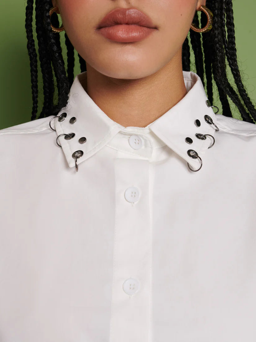 Maria Oversized Shirt - Pearl Ivory