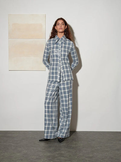 Maya Sequin Shirt - Cloud Blue