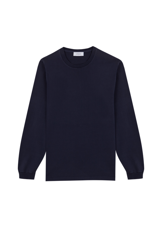 Basic Long Sleeve Tee - Navy Blue