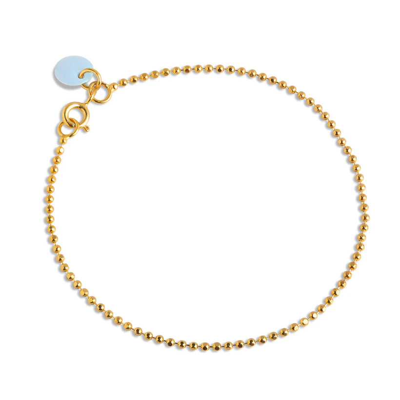 Ball Chain Bracelet - Gold/Icy Blue