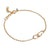 Organic Double Circle Bracelet - Gold