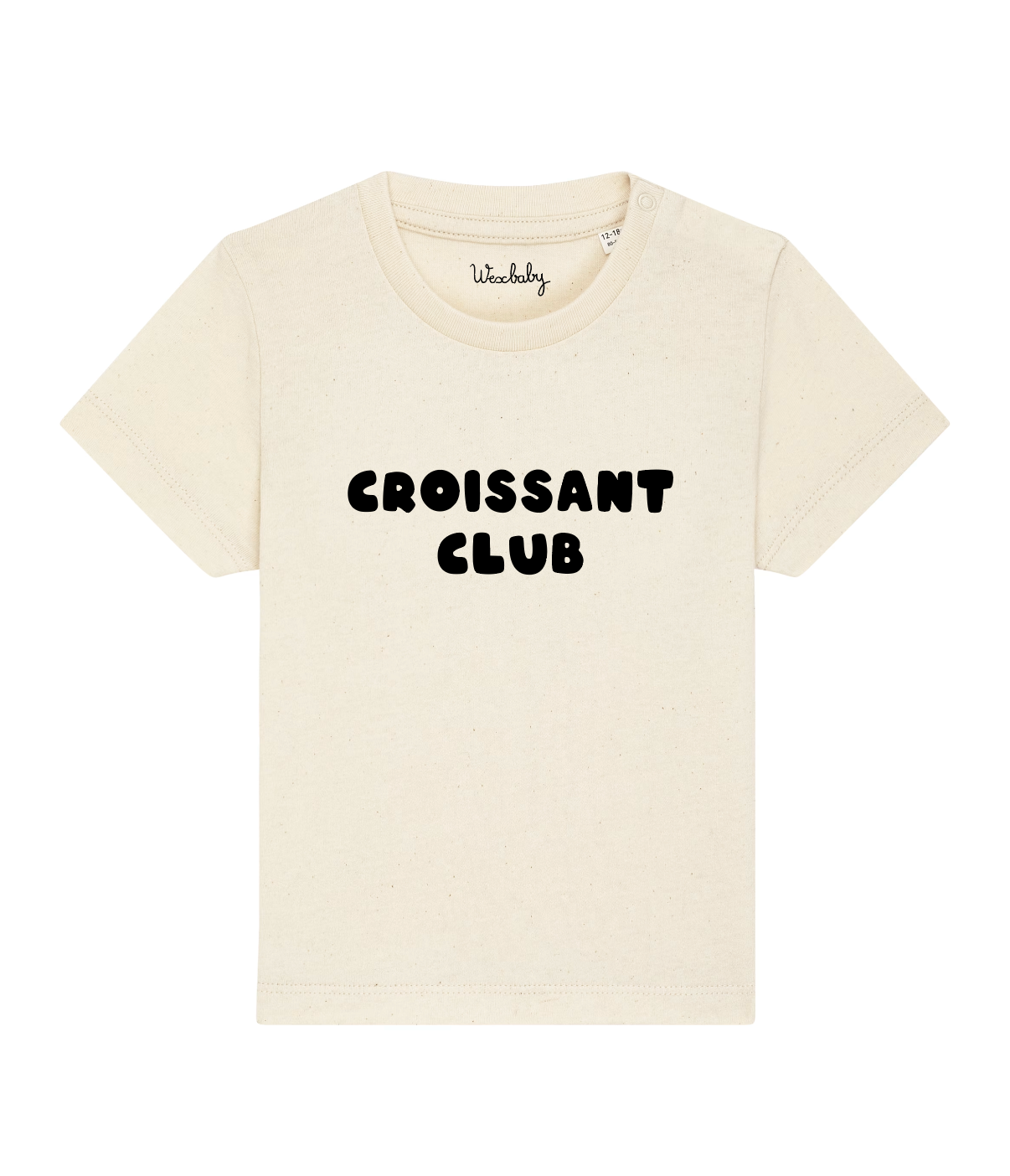Croissant Club Organic Cotton T-Shirt - Natural Raw