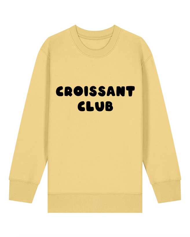 Croissant Club Organic Cotton Sweatshirt - Viva Yellow