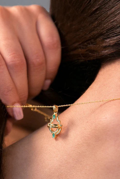 Ayah Necklace - Gold & Tourmaline
