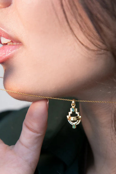Ayah Necklace - Gold & Tourmaline