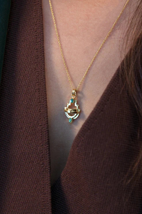 Ayah Necklace - Gold & Tourmaline