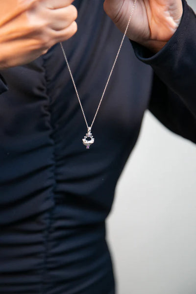 Ayah Necklace - Silver & Amethyst