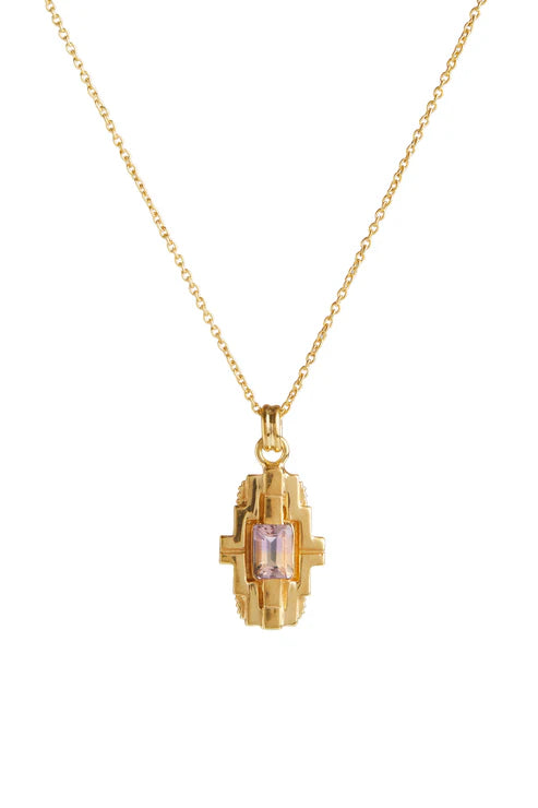 Mayan Necklace - Gold & Ametrine