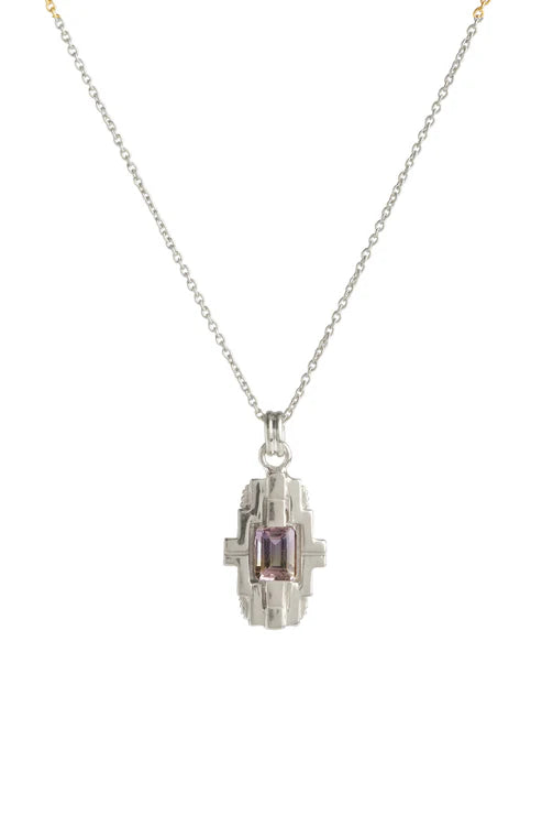 Mayan Necklace - Silver & Ametrine