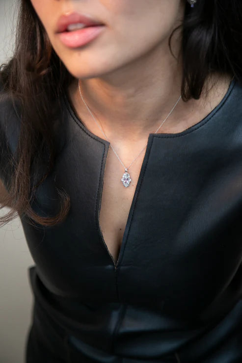 Mayan Necklace - Silver & Ametrine