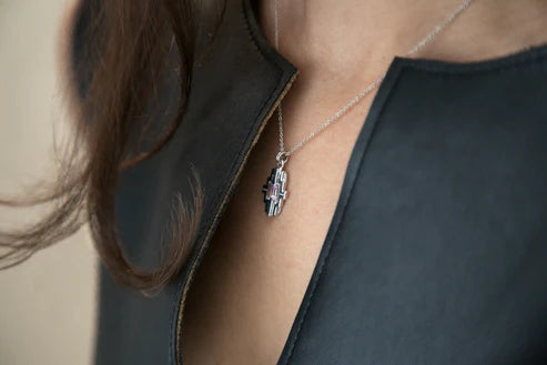 Mayan Necklace - Silver & Ametrine