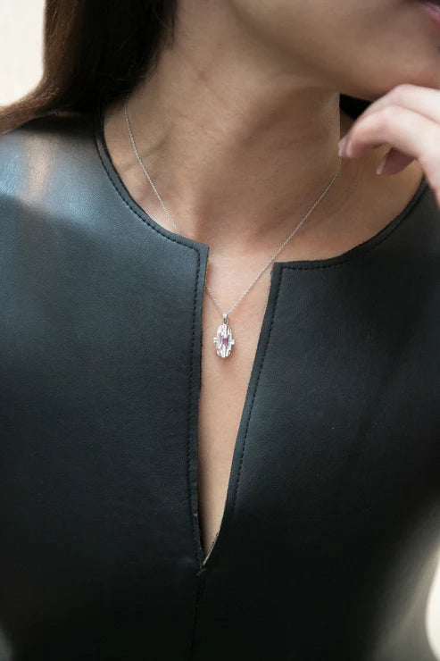 Mayan Necklace - Silver & Ametrine