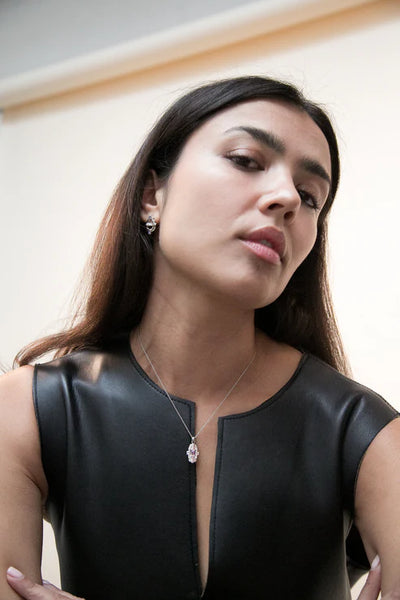 Mayan Necklace - Silver & Ametrine