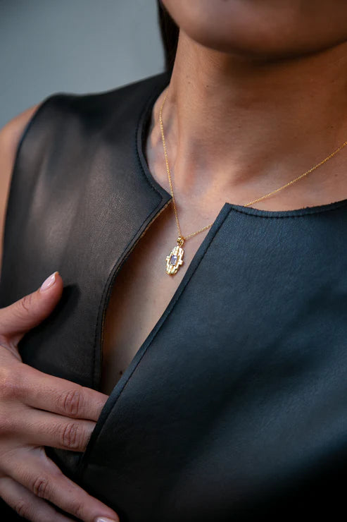 Mayan Necklace - Gold & Ametrine