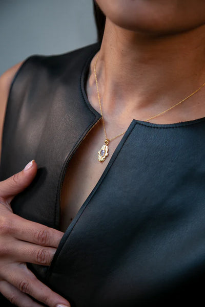 Mayan Necklace - Gold & Ametrine