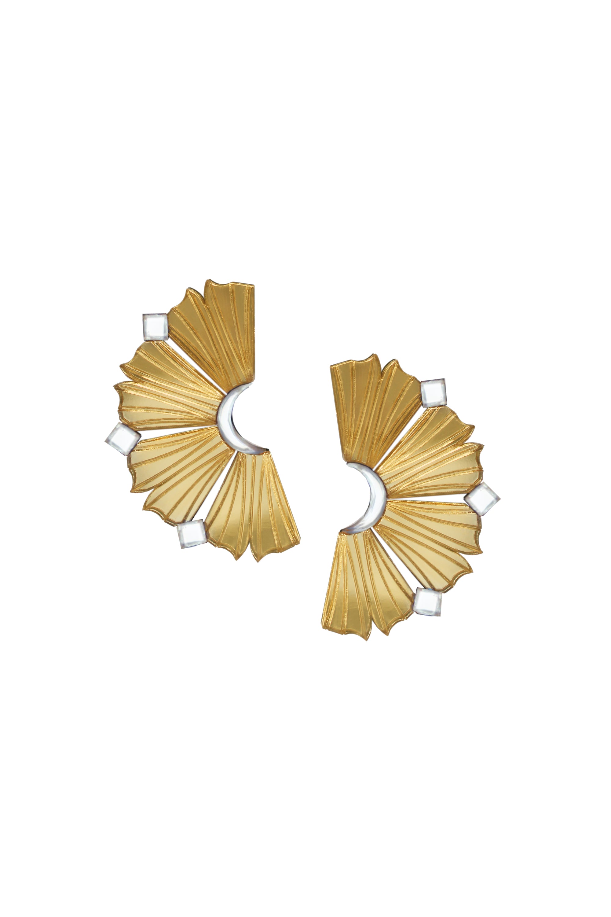 Nalla Earrings (Small) - Gold & Silver