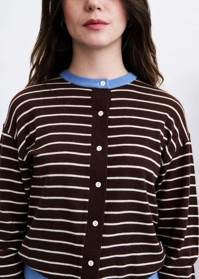 Kastro Cardigan Scarf Set - Ice Brown