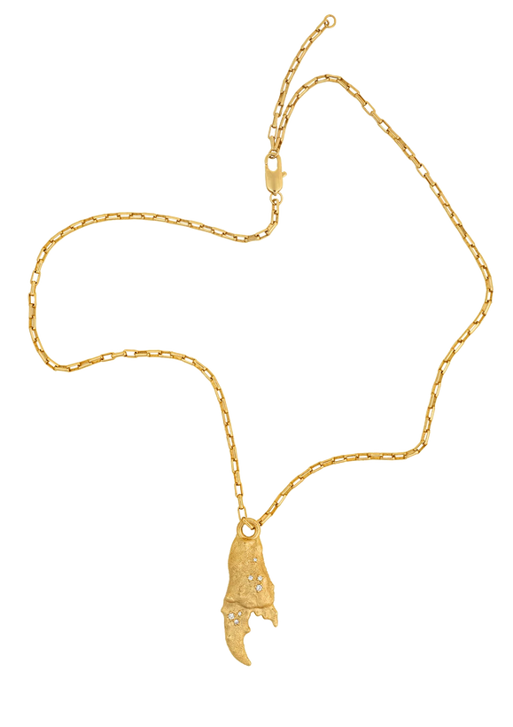 Shellwalker Amulet Gilded Necklace - Gold