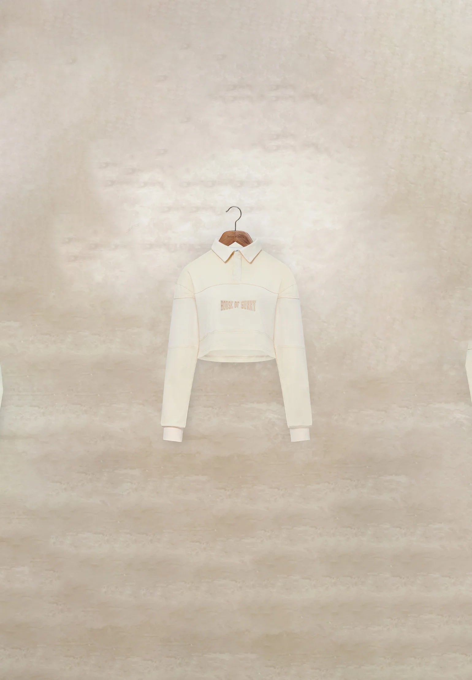 The Cropped Power Logo Button Up - Off White
