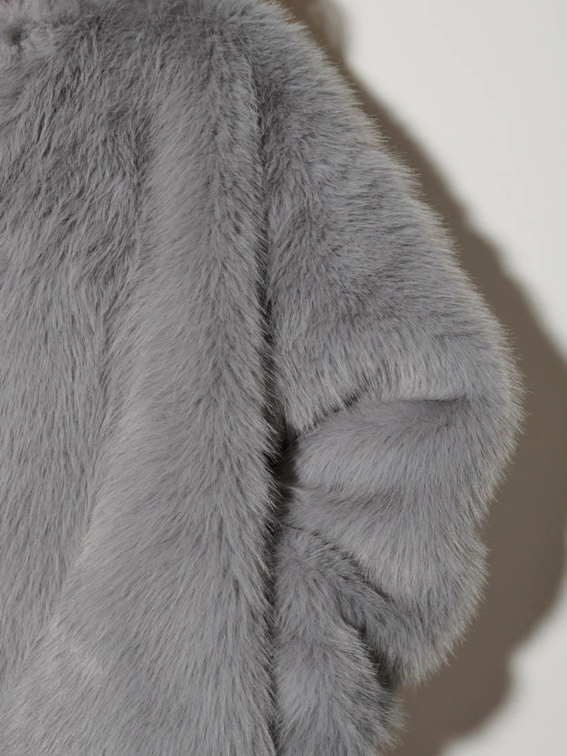 Rylee Faux Fur Coat - Souris Grey