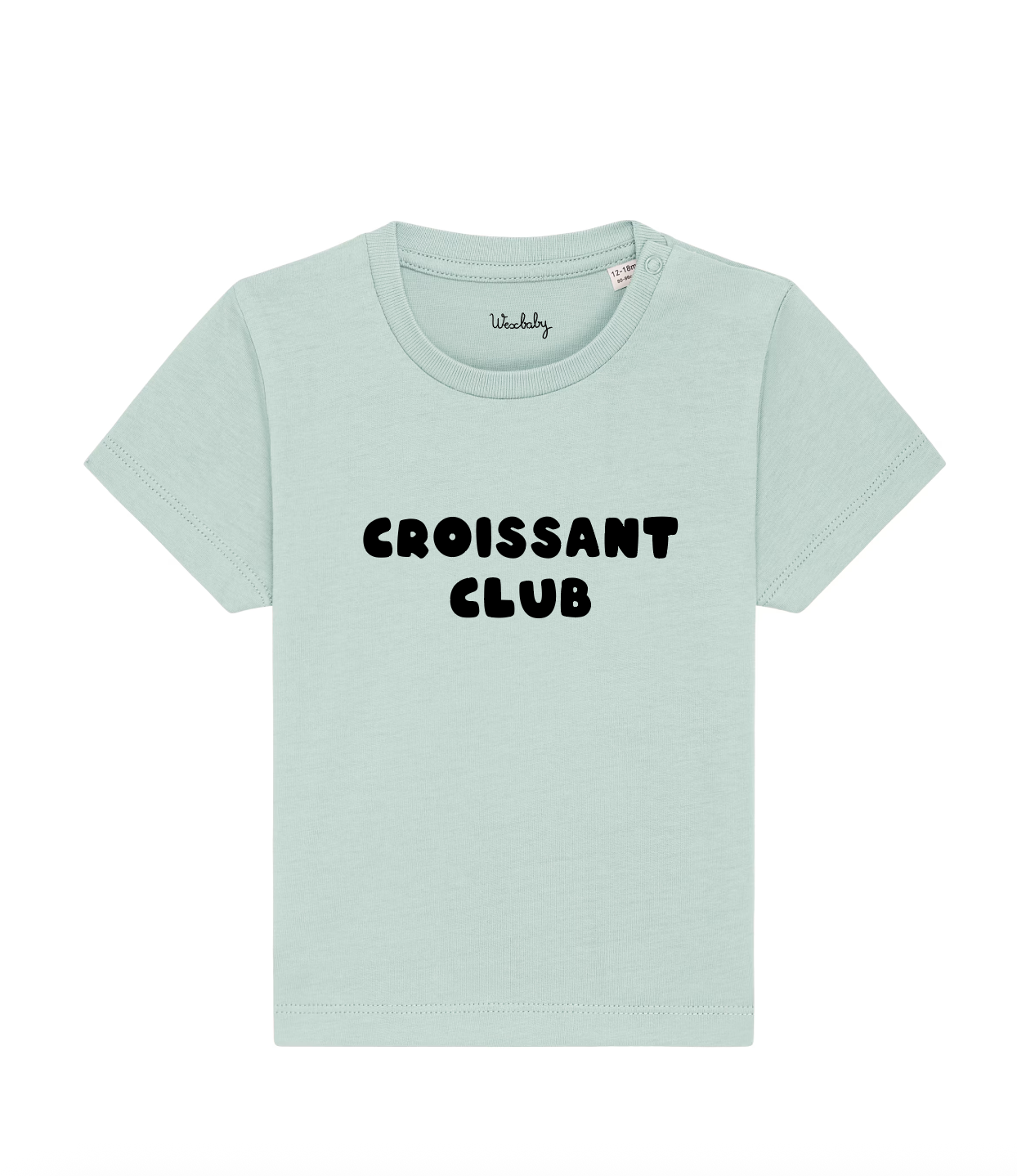 Croissant Club Organic Cotton T-Shirt - Caribbean Green