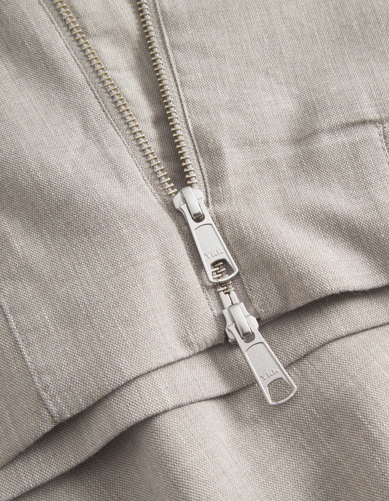 Como Slub Coach Bomber Jacket - Light Sand