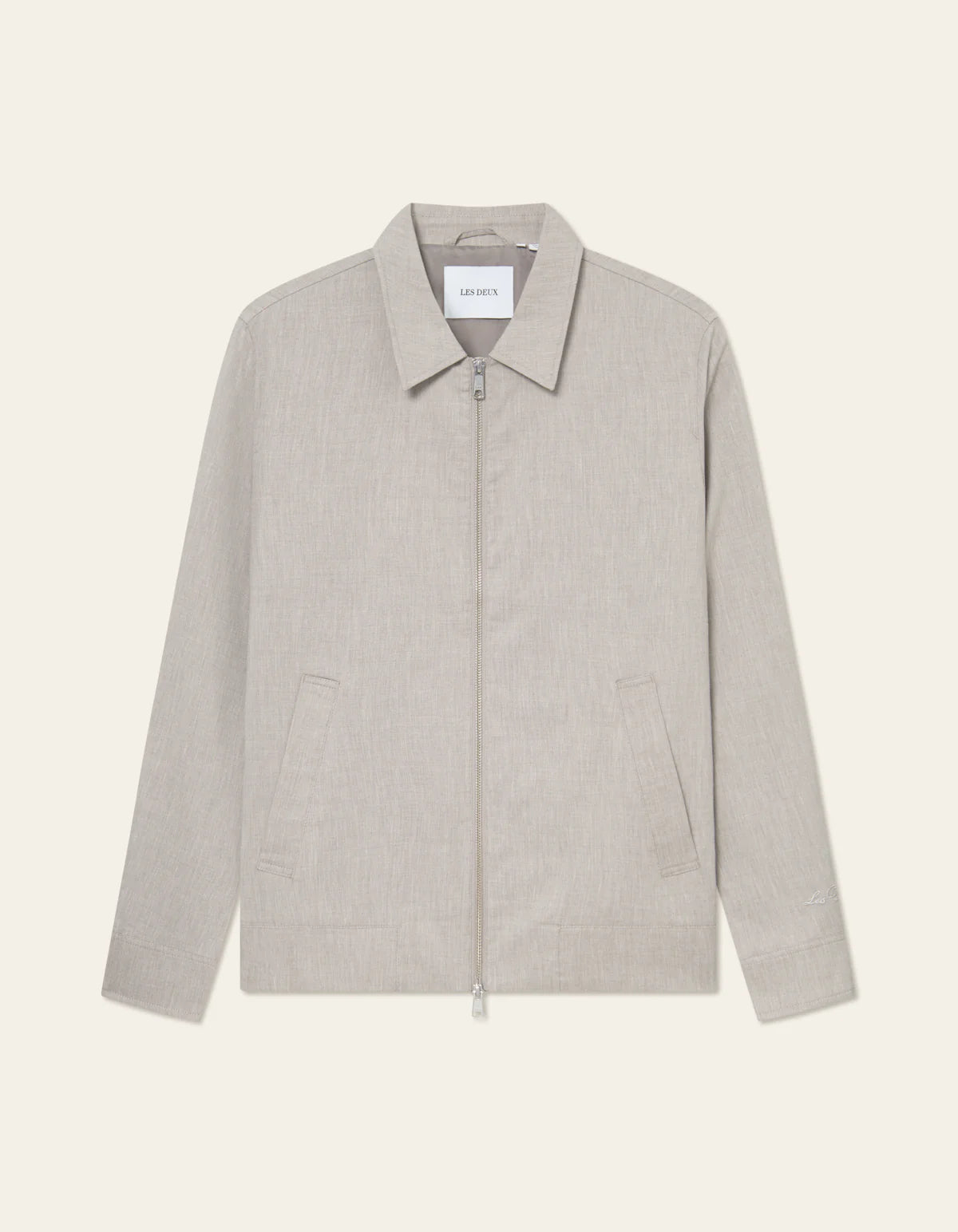 Como Slub Coach Bomber Jacket - Light Sand