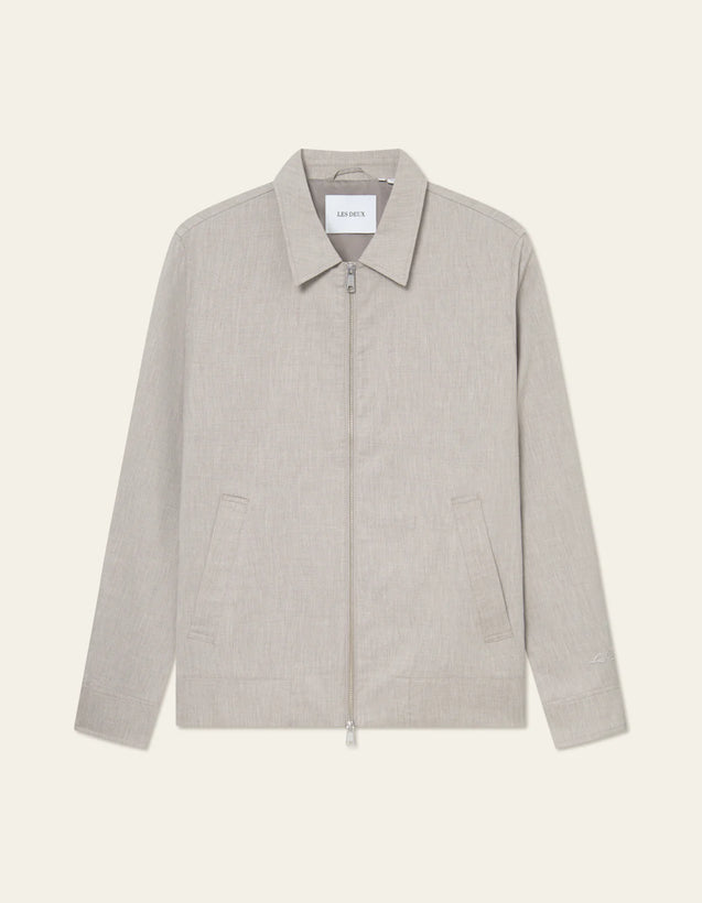 Como Slub Coach Bomber Jacket - Light Sand