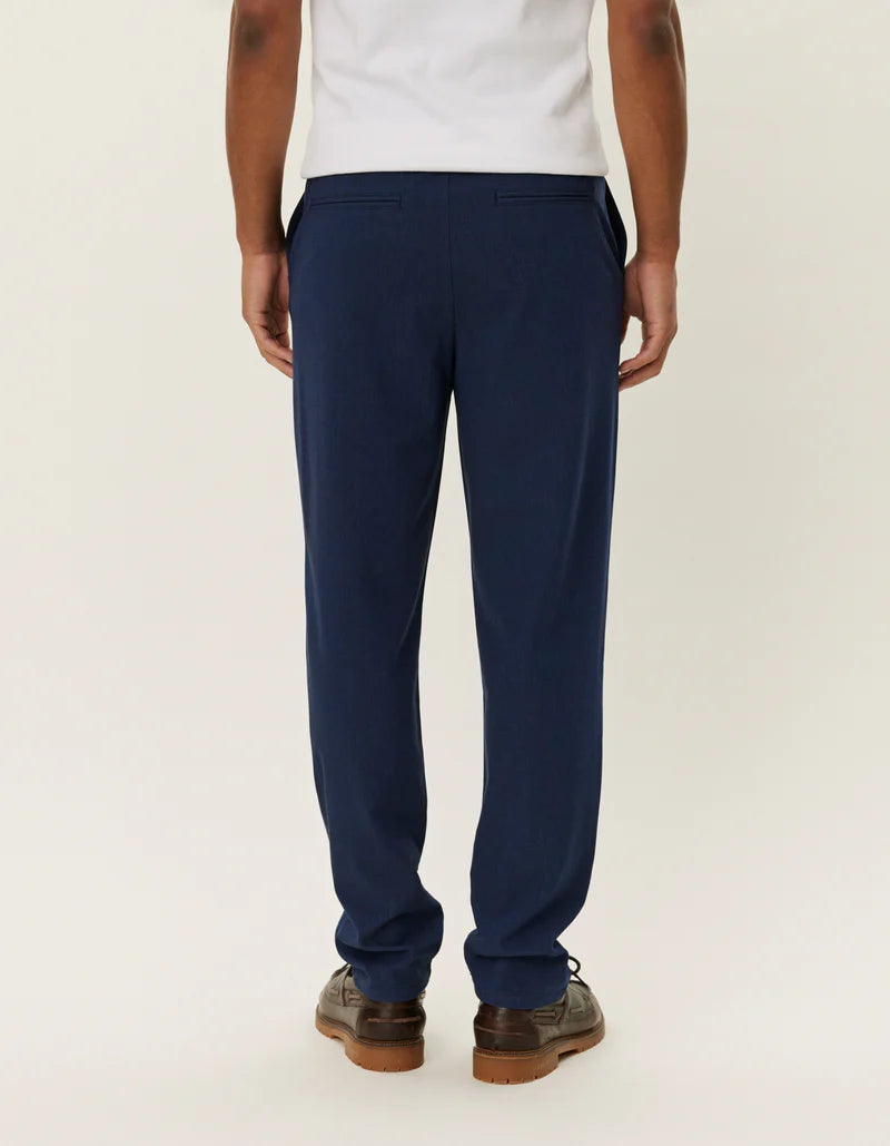 Como Tapered Textured Drawstring Pants - Dark Navy