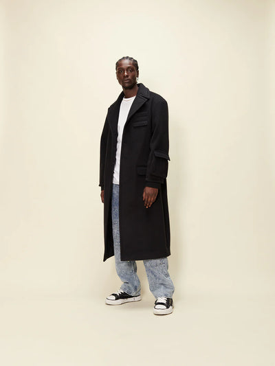 Accent Overcoat - Noir