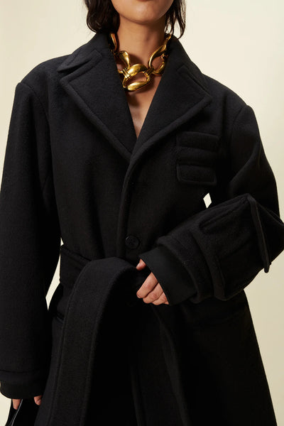 Accent Overcoat - Noir