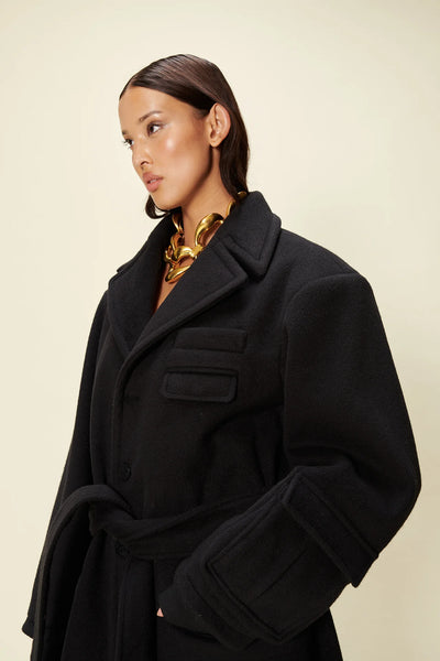 Accent Overcoat - Noir