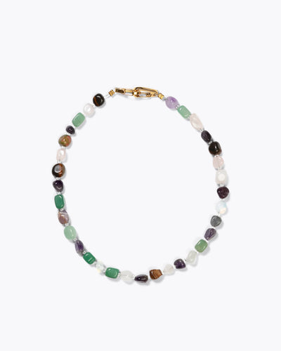 Short Phone Cord - Crystal Clear Beads