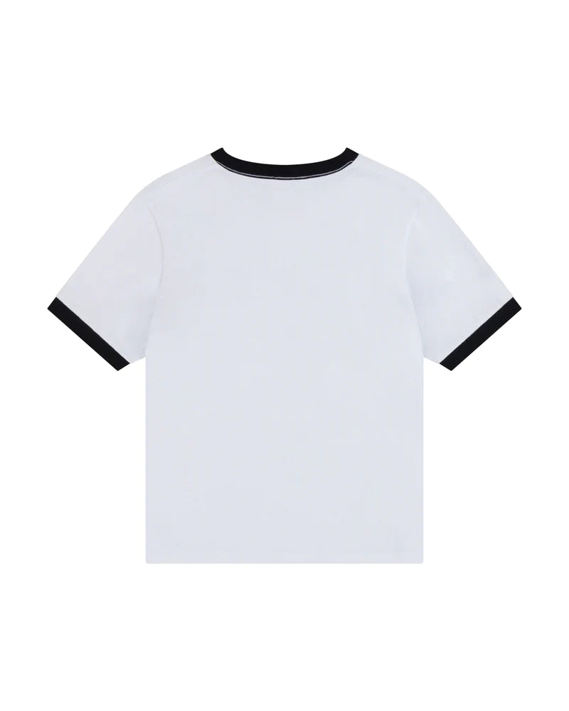 Disco Drummer Of The Decade Ringer T-Shirt - White/Black
