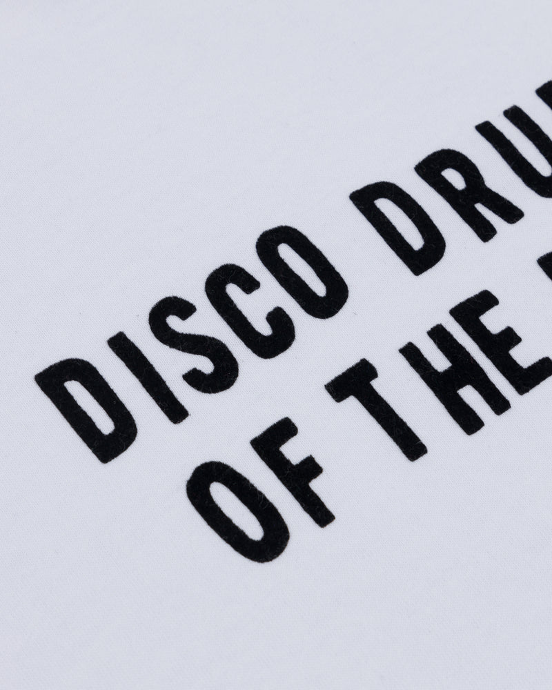 Disco Drummer Of The Decade Ringer T-Shirt - White/Black
