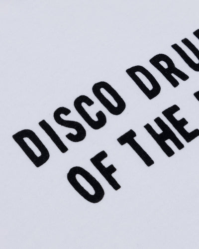 Disco Drummer Of The Decade Ringer T-Shirt - White/Black