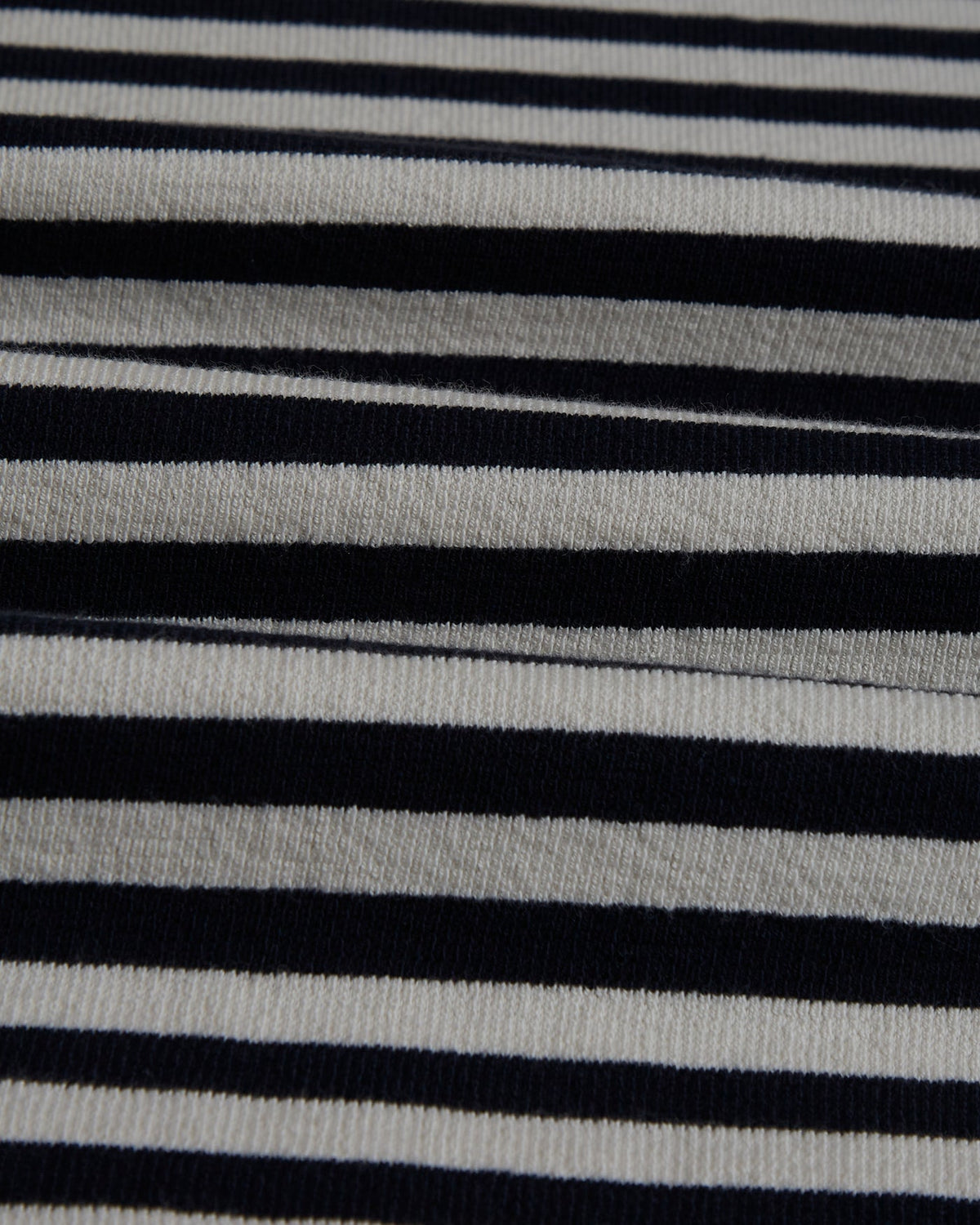 Dean Tee - Textured Navy/Ecru Stripe