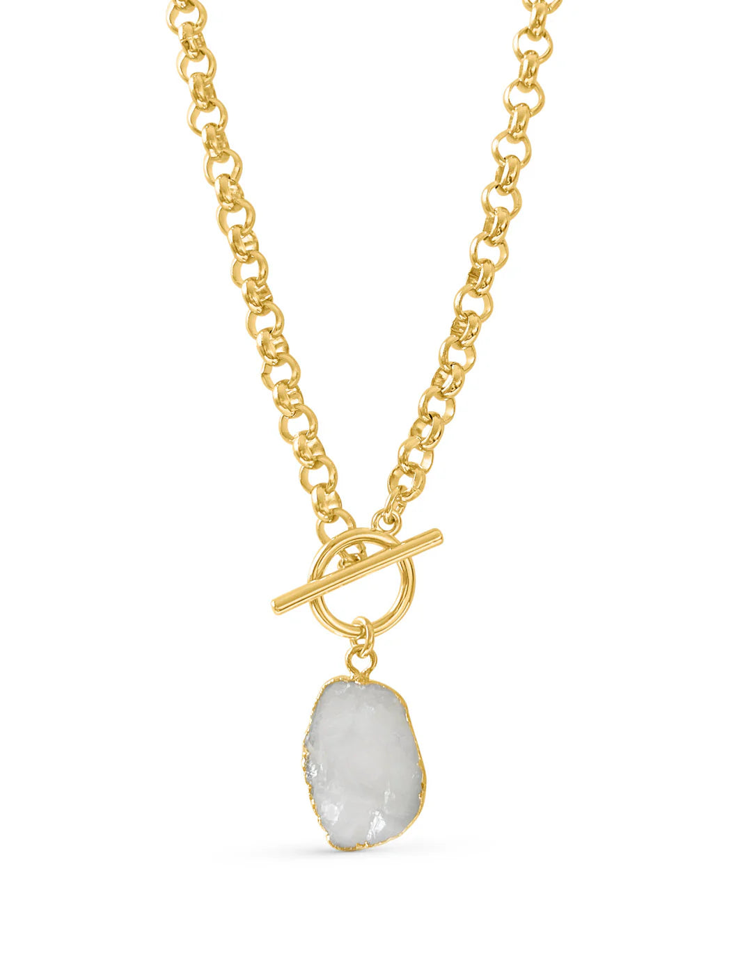 Deity Moonstone Necklace - Gold Plating