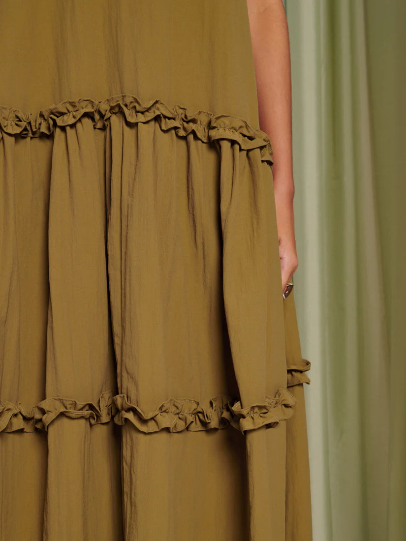 Yala Midi Dress - Peat Moss