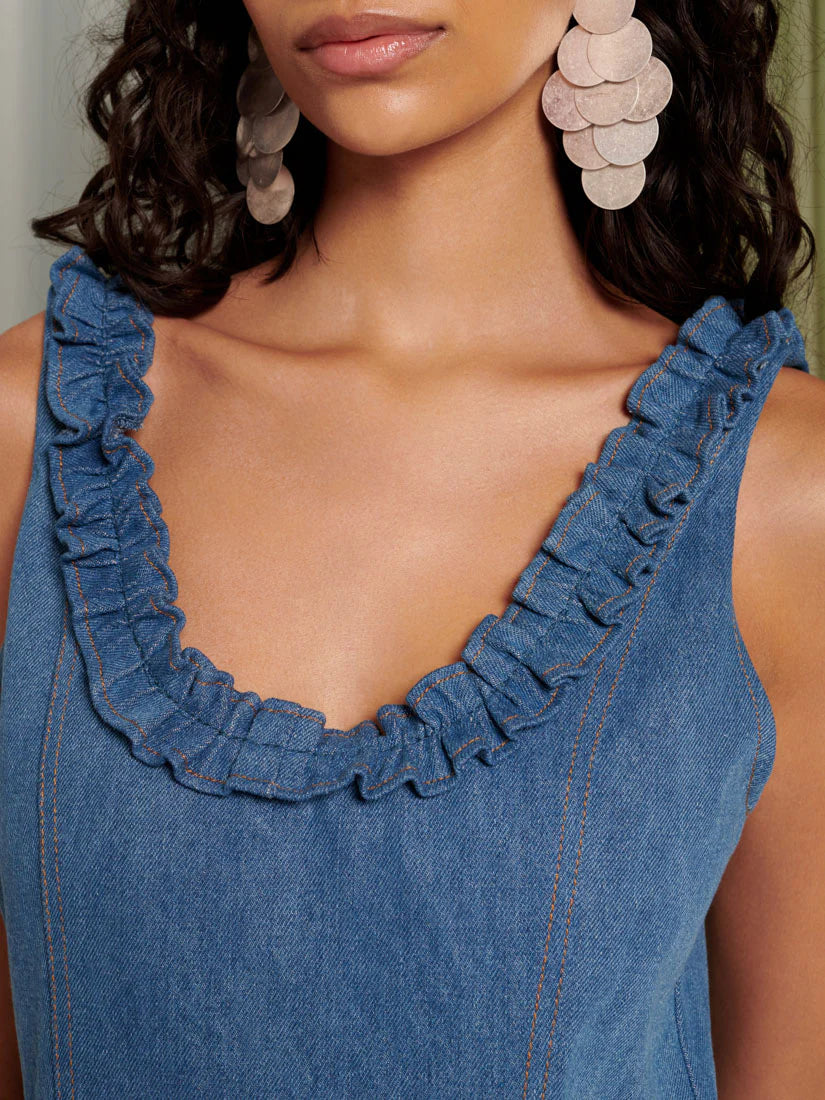 Irene Midi Dress - Indigo Blue